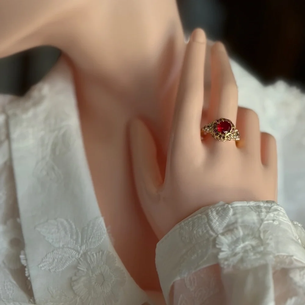 ❤️ Vintage Ruby Red Gold Ring | Elegant Statement Jewelry ✨